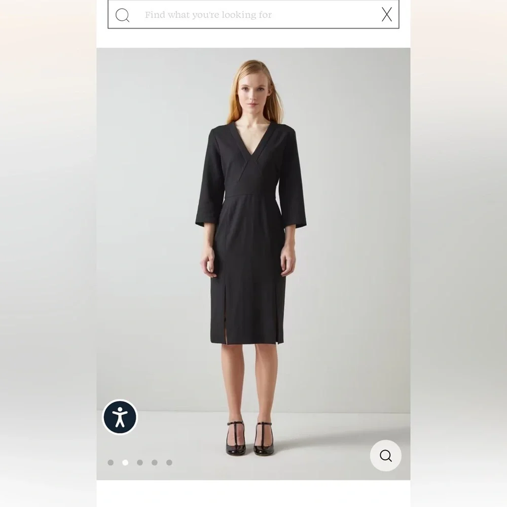 Sky Black Crepe Dress with LENZING™ ECOVERO™ viscose - Picture 2 of 5